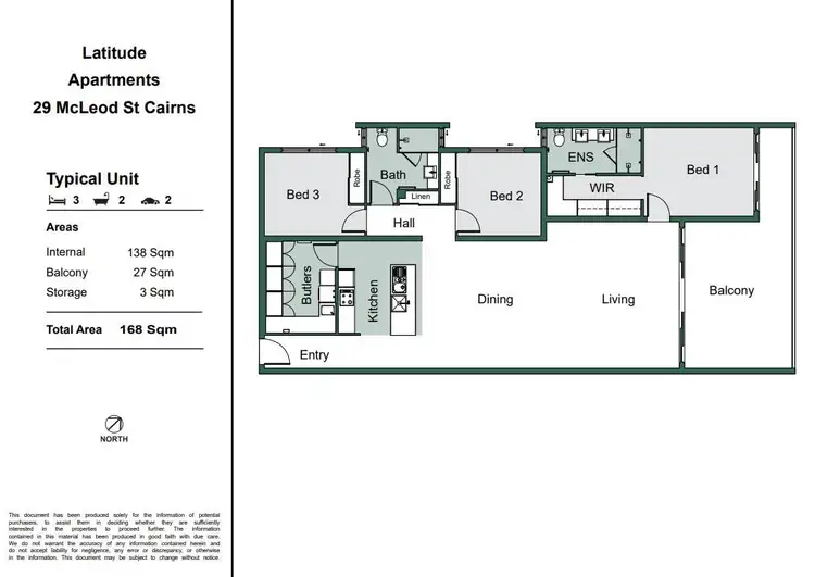Floorplan of Homely apartment listing, 3/29 McLeod Street, Cairns City QLD 4870