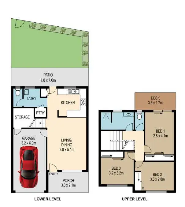 Floorplan of Homely townhouse listing, 25/116 Meadowlands Road, Carina QLD 4152