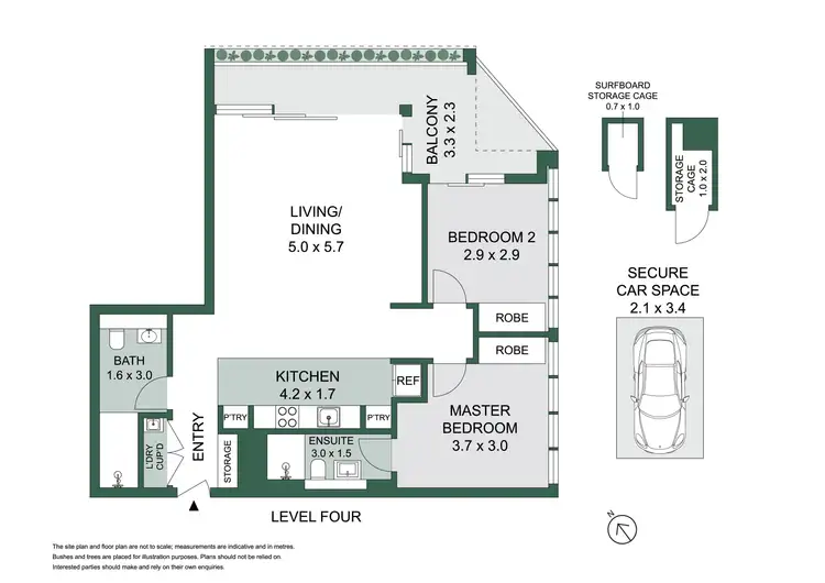 Floorplan of Homely apartment listing, 402/13 Whistler Street, Manly NSW 2095