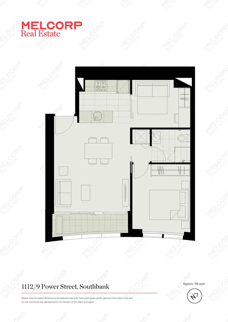 Floorplan of Homely apartment listing, 1112/9 Power Street, Southbank VIC 3006