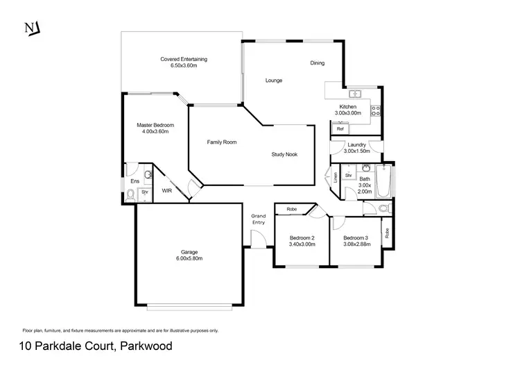 Floorplan of Homely house listing, 10 Parkdale Court, Parkwood QLD 4214