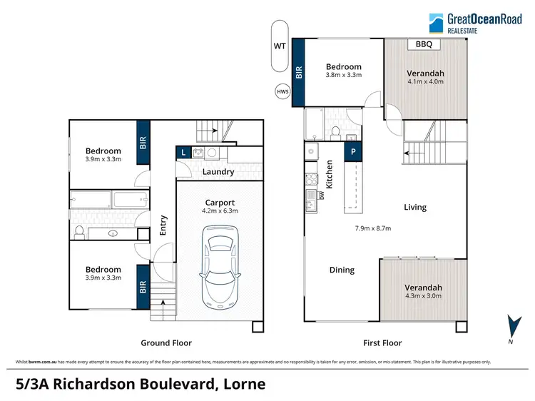 Floorplan of Homely house listing, 5/3A Richardson Boulevard, Lorne VIC 3232