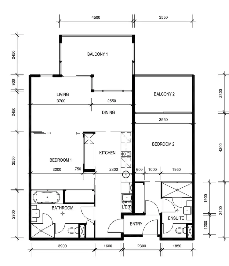 Floorplan of Homely apartment listing, 8208-09/1-25 Bells Boulevard, Kingscliff NSW 2487