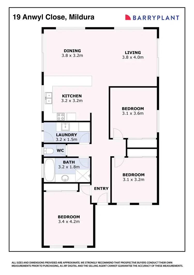 Floorplan of Homely house listing, 19 Anwyl Close, Mildura VIC 3500