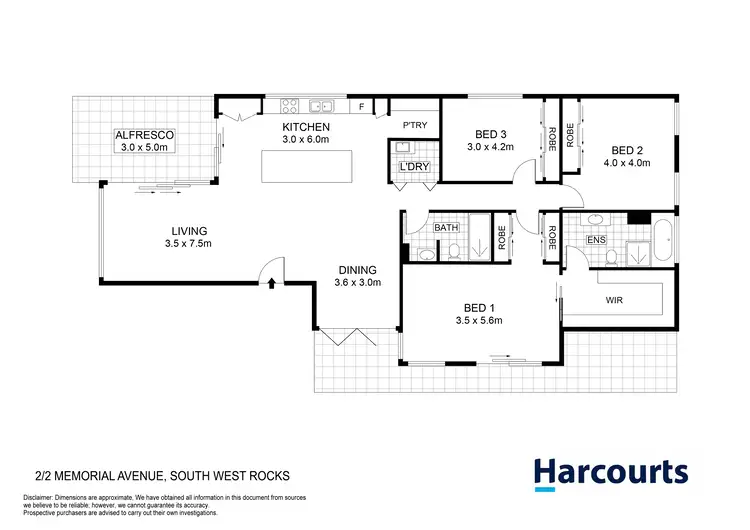 Floorplan of Homely apartment listing, 2/2 Memorial Avenue, South West Rocks NSW 2431