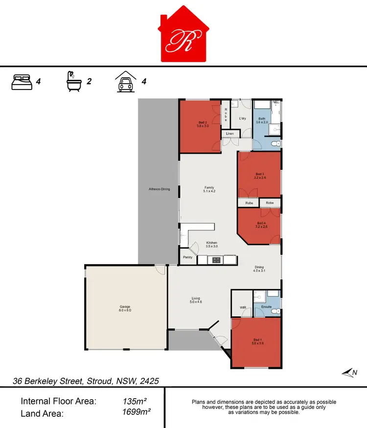 Floorplan of Homely house listing, 36 Berkeley Street, Stroud NSW 2425