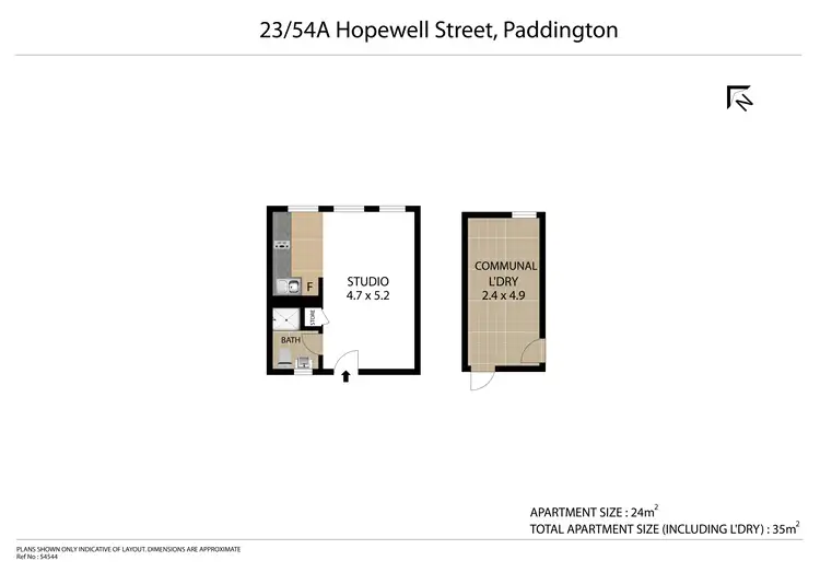 Floorplan of Homely apartment listing, 23/54A Hopewell Street, Paddington NSW 2021