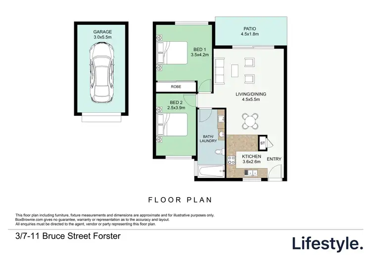 Floorplan of Homely unit listing, 3/7-11 Bruce Street, Forster NSW 2428
