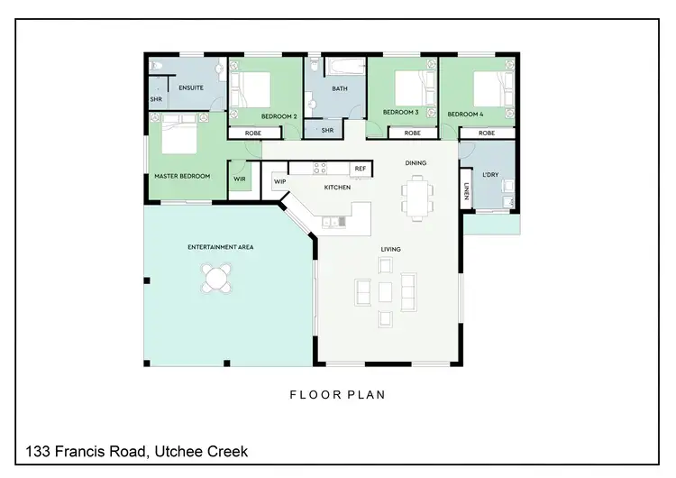 Floorplan of Homely rural property listing, 133 Francis Road, Utchee Creek QLD 4871