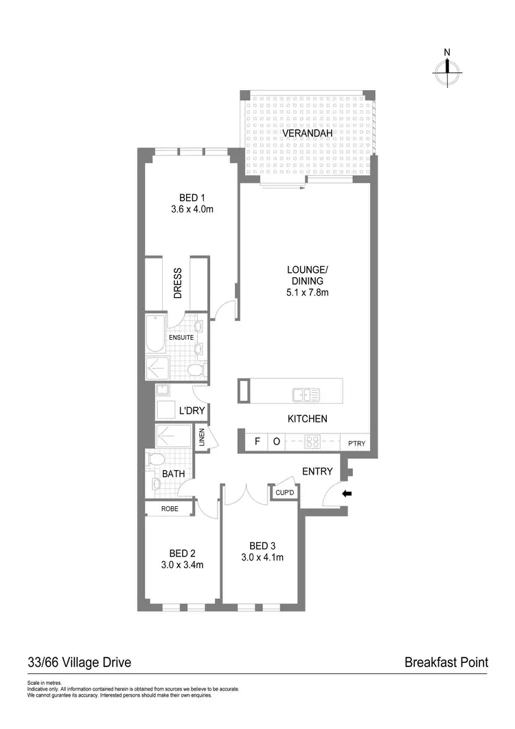 Floorplan of Homely apartment listing, 33/66 Village Drive, Breakfast Point NSW 2137