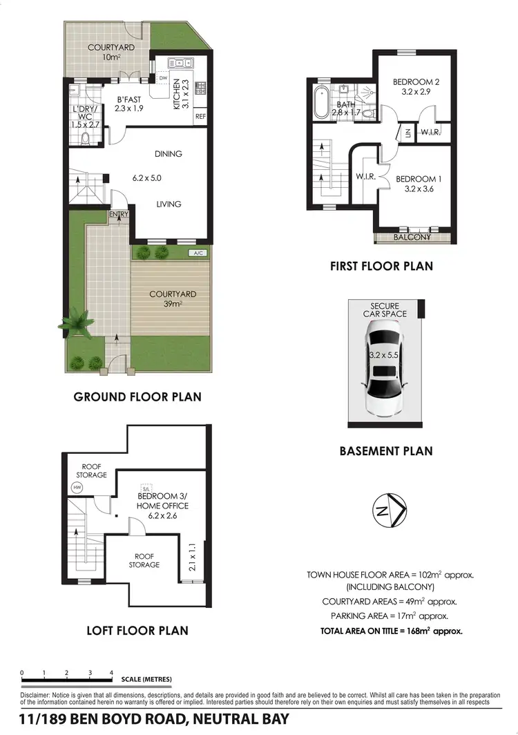 Floorplan of Homely townhouse listing, 11/189 Ben Boyd Road, Neutral Bay NSW 2089