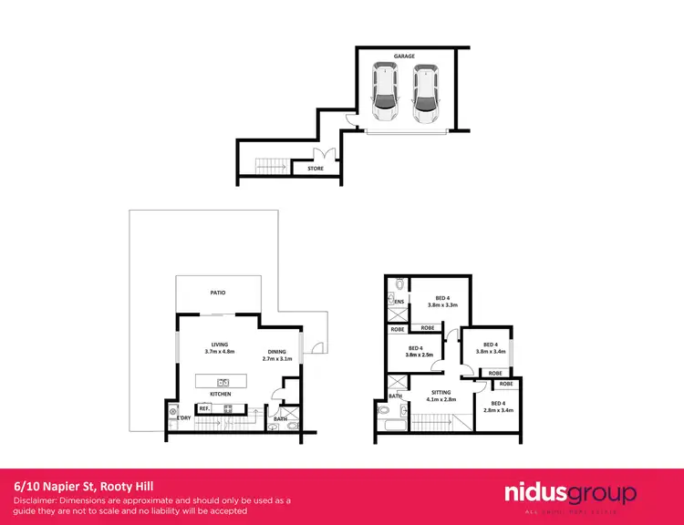 Floorplan of Homely townhouse listing, 6/10 Napier Street, Rooty Hill NSW 2766