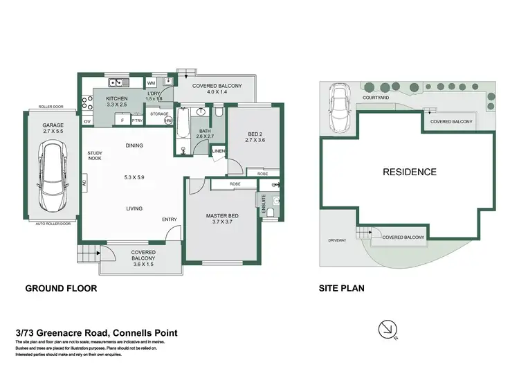 Floorplan of Homely villa listing, 3/73 Greenacre Road, Connells Point NSW 2221