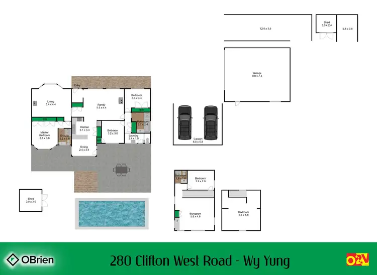 Floorplan of Homely house listing, 280 Clifton West Road, Mount Taylor VIC 3875