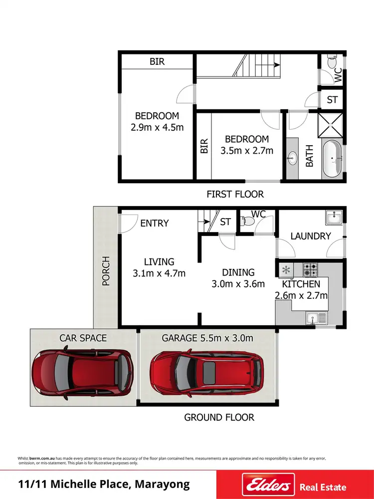 Floorplan of Homely townhouse listing, 11/11 Michelle Place, Marayong NSW 2148