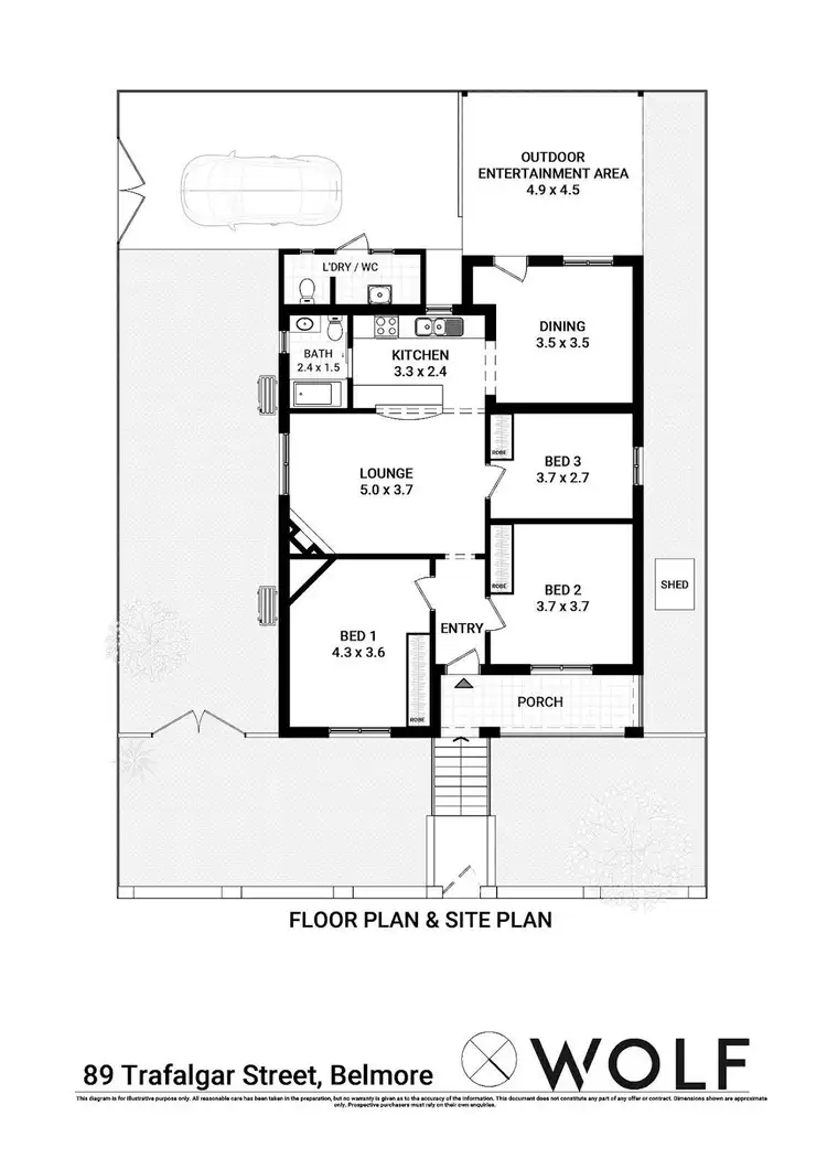Floorplan of Homely house listing, 89 Trafalgar Street, Belmore NSW 2192