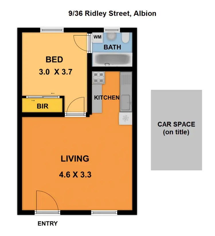 Floorplan of Homely apartment listing, 9/36 Ridley Street, Albion VIC 3020