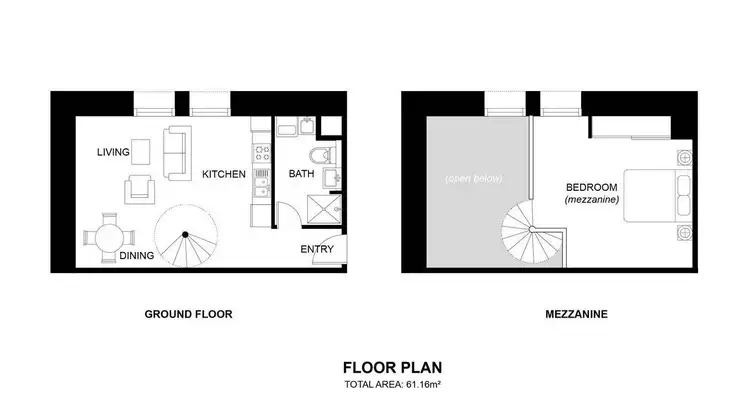 Floorplan of Homely apartment listing, 109/9 Degraves Street, Melbourne VIC 3000