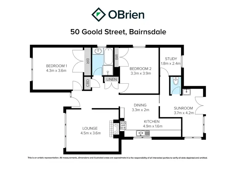 Floorplan of Homely house listing, 50 Goold Street, Bairnsdale VIC 3875