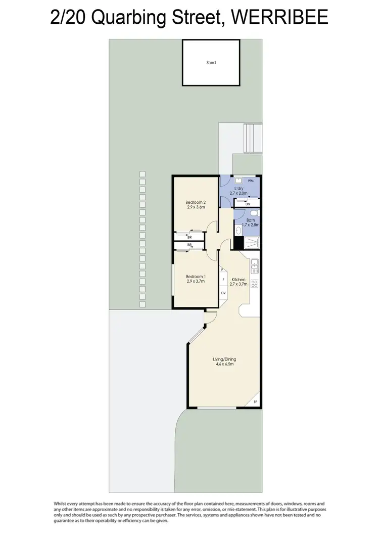 Floorplan of Homely unit listing, 2/20 Quarbing Street, Werribee VIC 3030