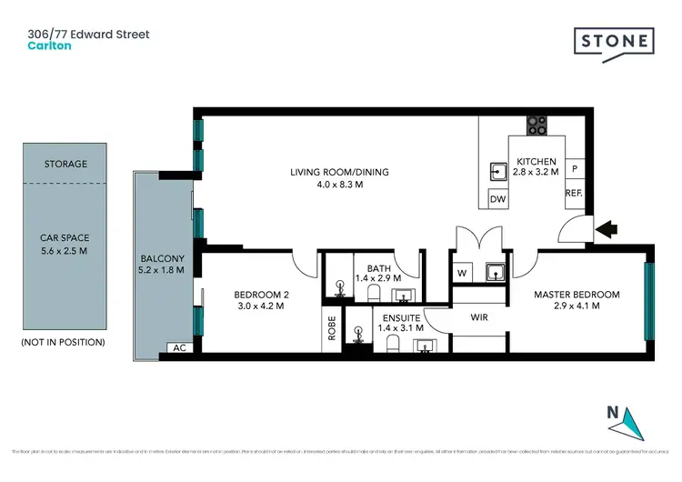 Floorplan of Homely unit listing, 306/77 Edward Street, Carlton NSW 2218