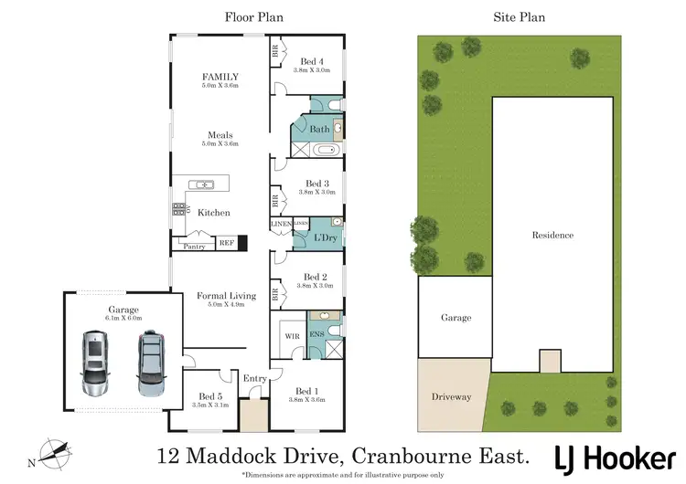 Floorplan of Homely house listing, 12 Maddock Drive, Cranbourne East VIC 3977