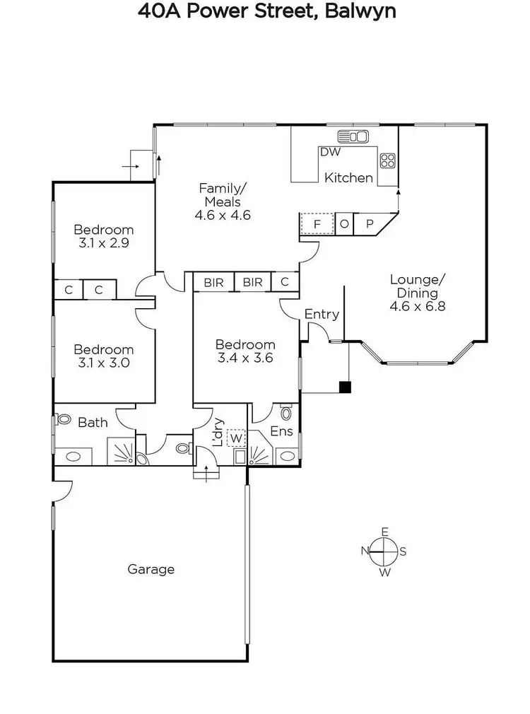 Floorplan of Homely unit listing, 40a Power Street, Balwyn VIC 3103