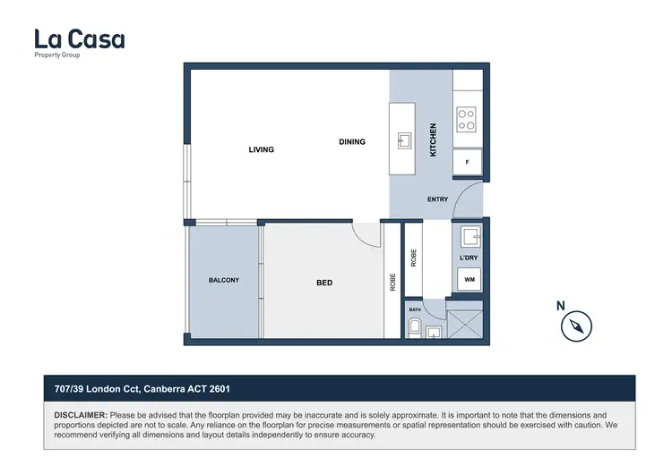 Floorplan of Homely apartment listing, 707/39 London Circuit, City ACT 2601