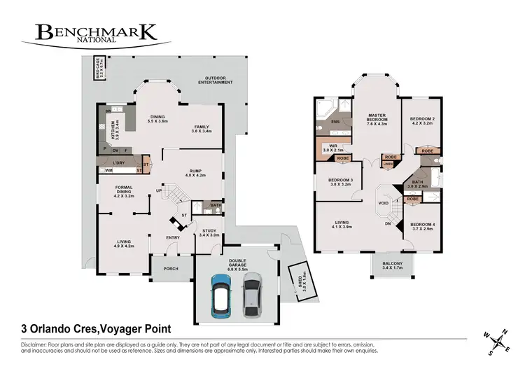 Floorplan of Homely house listing, 3 Orlando Crescent, Voyager Point NSW 2172