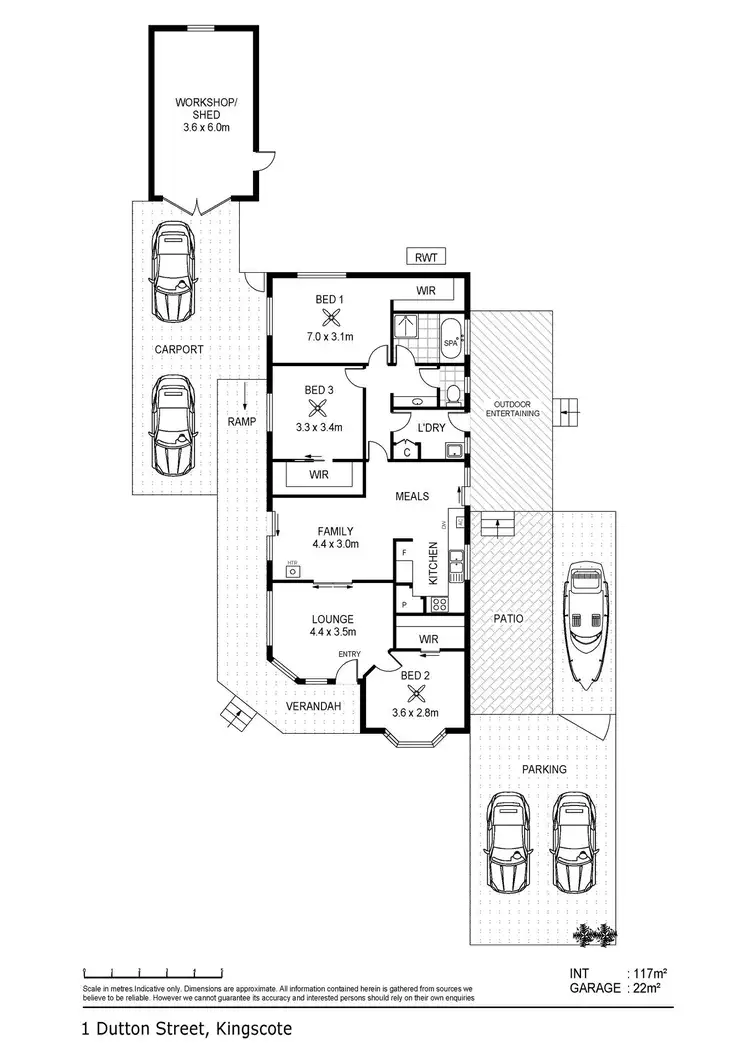 Floorplan of Homely house listing, 1 Dutton Street, Kingscote SA 5223