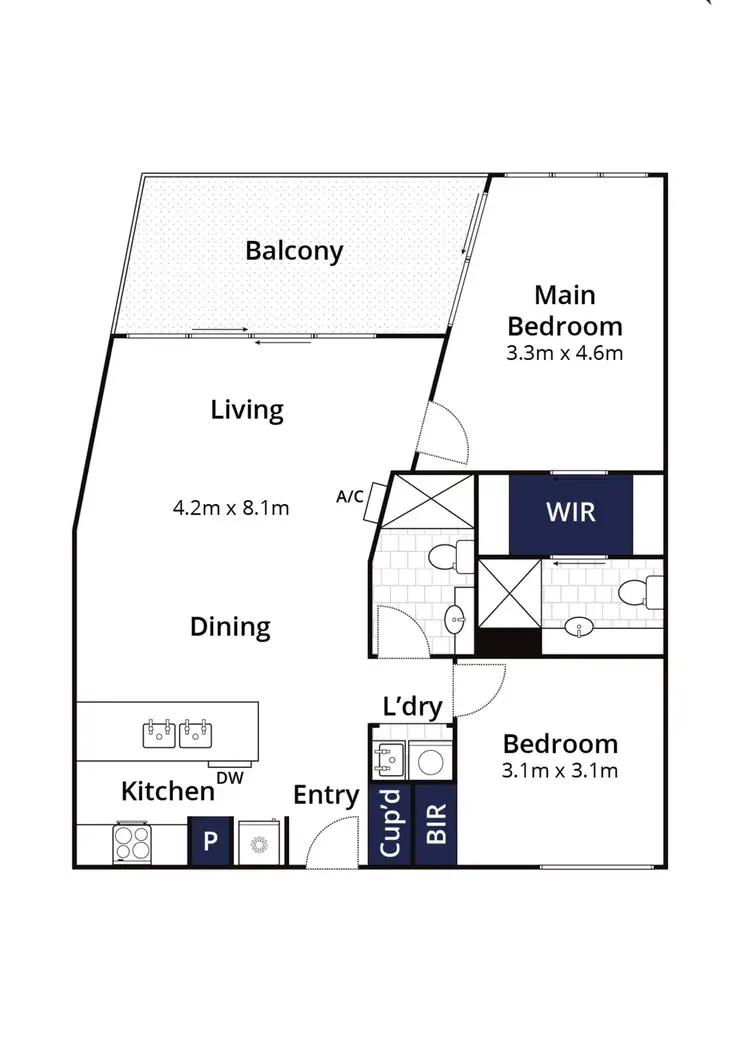 Floorplan of Homely unit listing, 107/866 Point Nepean Road, Rosebud VIC 3939