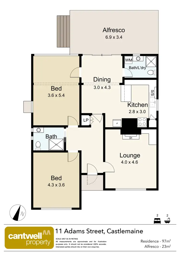Floorplan of Homely house listing, 11 Adams Street, Castlemaine VIC 3450