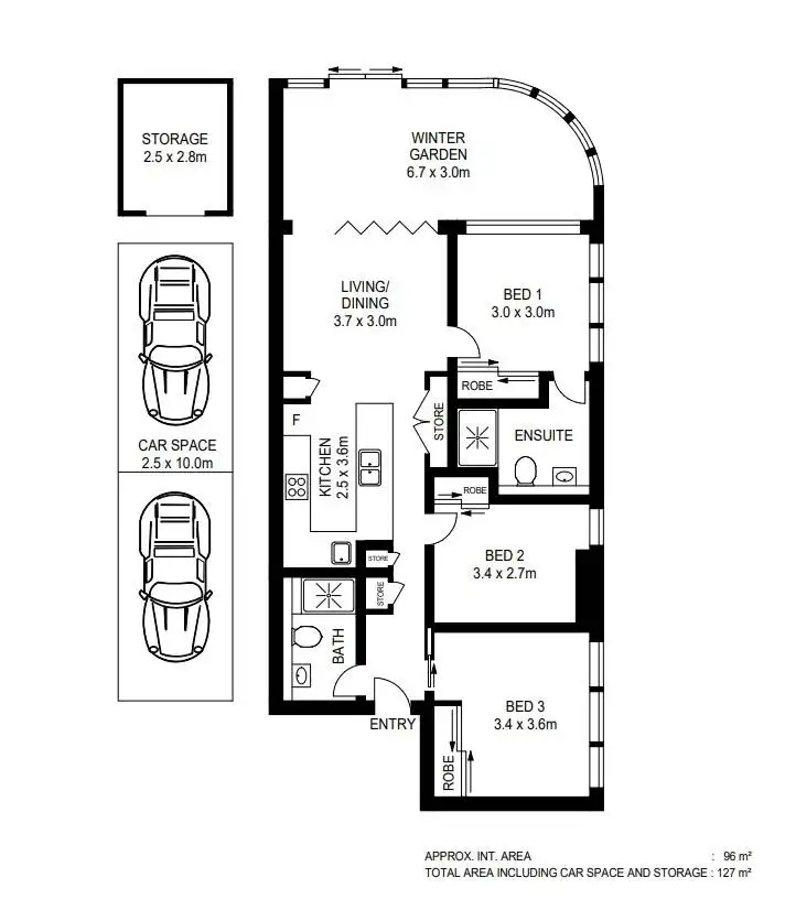 Floorplan of Homely apartment listing, 2008/11 Wentworth Place, Wentworth Point NSW 2127