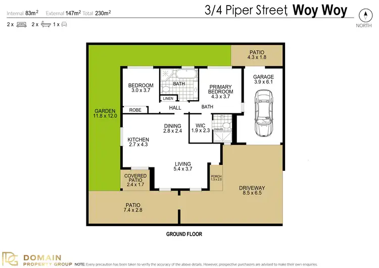 Floorplan of Homely villa listing, 3/4 Piper Street, Woy Woy NSW 2256