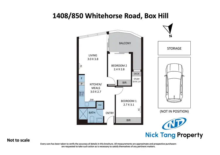 Floorplan of Homely apartment listing, 1408/850 Whitehorse Road, Box Hill VIC 3128