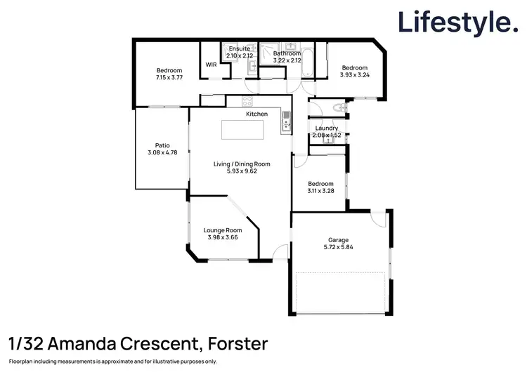 Floorplan of Homely villa listing, 1/32 Amanda Crescent, Forster NSW 2428