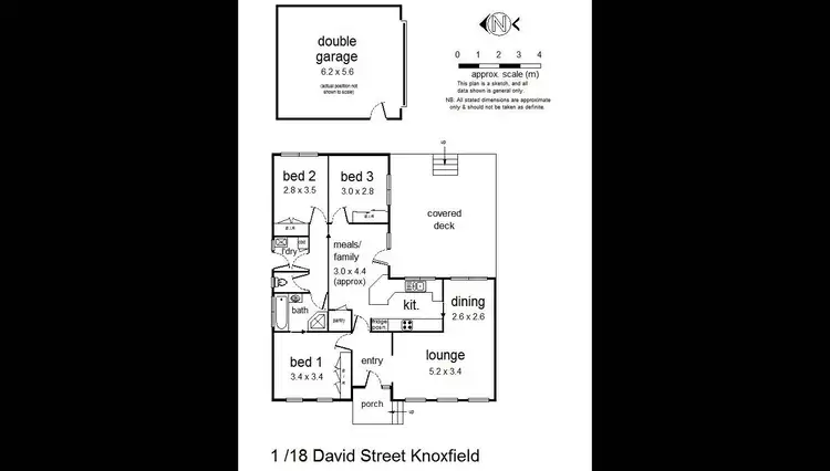 Floorplan of Homely unit listing, 1/18 David Street, Knoxfield VIC 3180