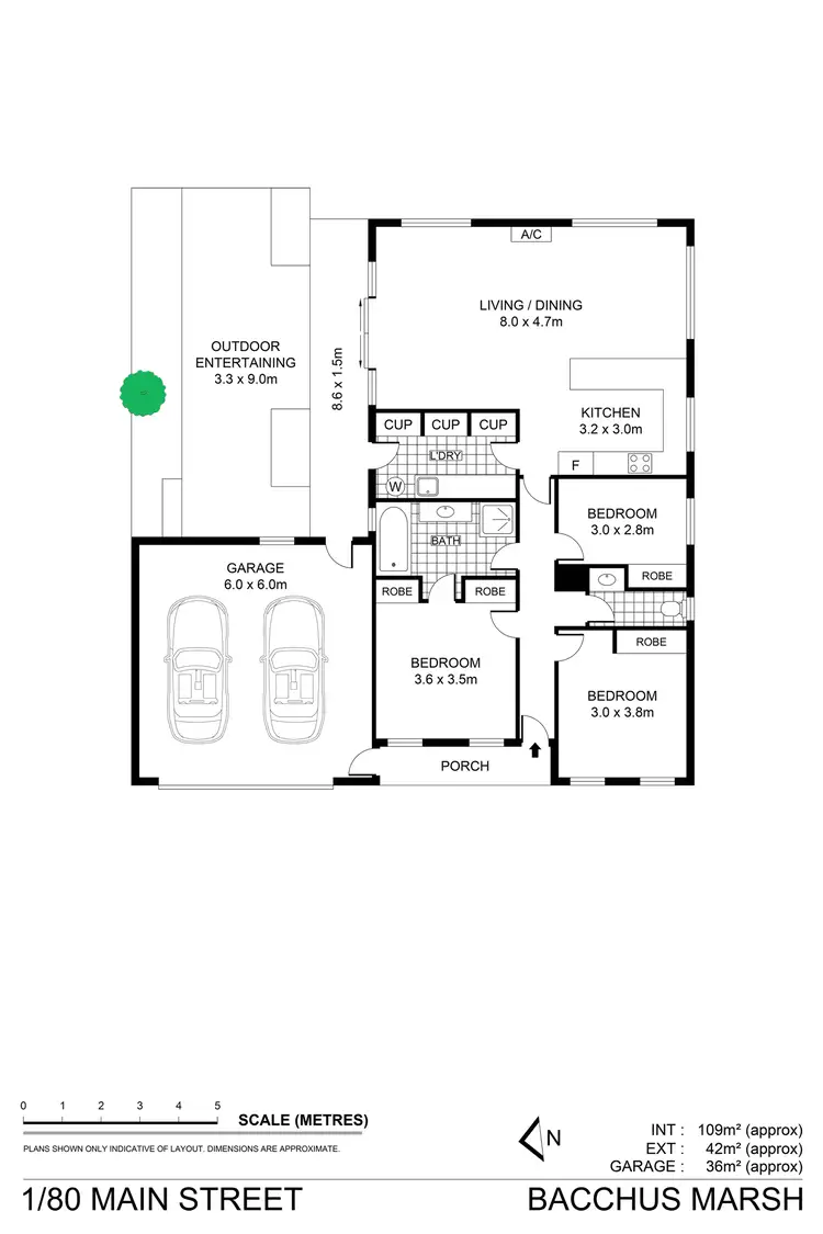 Floorplan of Homely unit listing, 1/80 Main Street, Bacchus Marsh VIC 3340