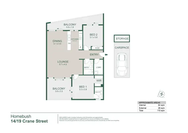 Floorplan of Homely apartment listing, 14/19 Crane Street, Homebush NSW 2140