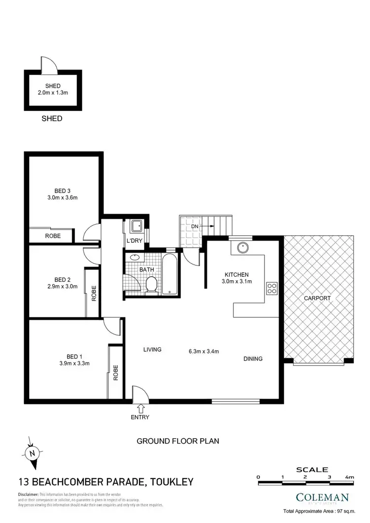 Floorplan of Homely house listing, 13 Beachcomber Parade, Toukley NSW 2263