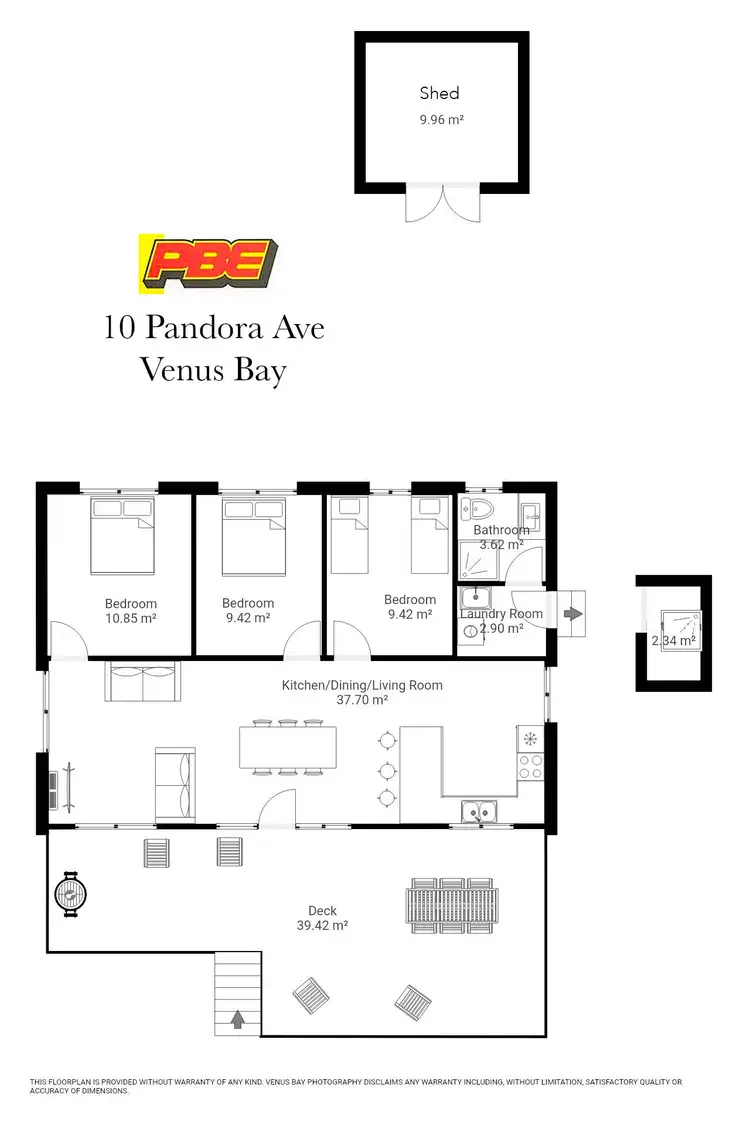 Floorplan of Homely house listing, 10 Pandora Avenue, Venus Bay VIC 3956