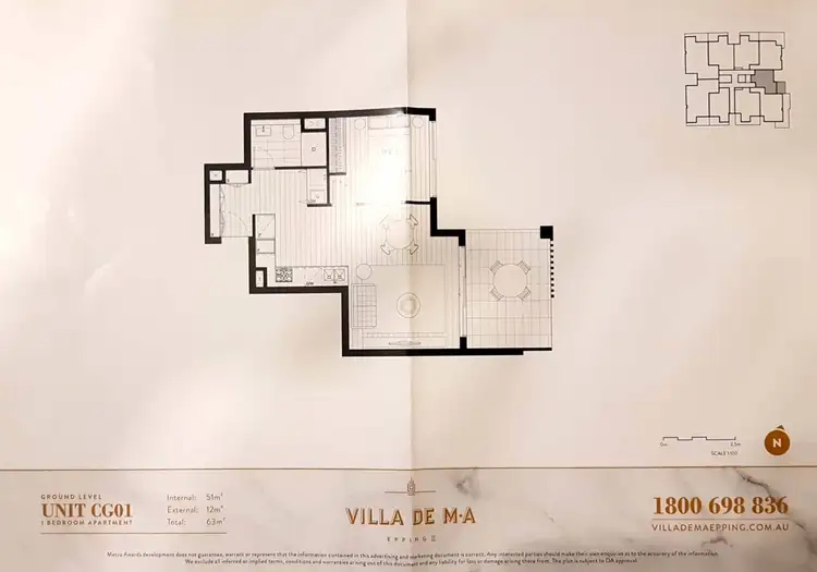Floorplan of Homely apartment listing, G01/28 Cliff Road, Epping NSW 2121