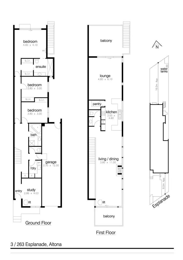 Floorplan of Homely townhouse listing, 3/263 Esplanade, Altona VIC 3018