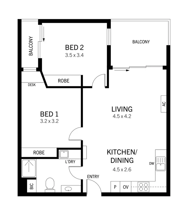 Floorplan of Homely apartment listing, 406/102 Waymouth Street, Adelaide SA 5000