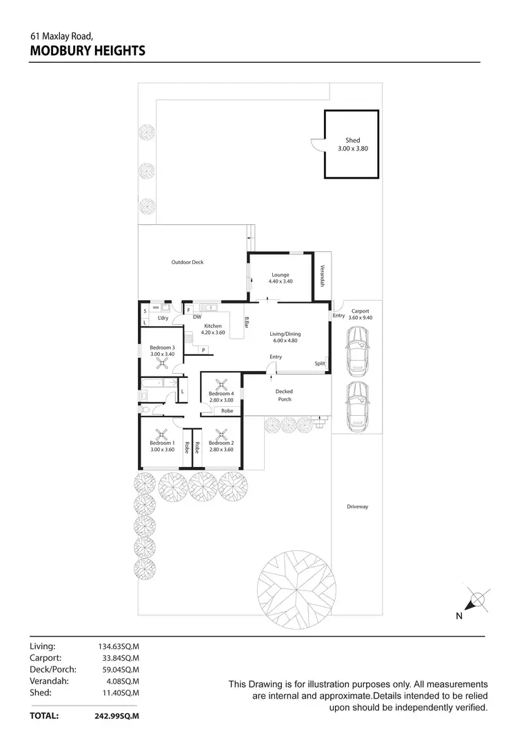 Floorplan of Homely house listing, 61 Maxlay Road, Modbury Heights SA 5092