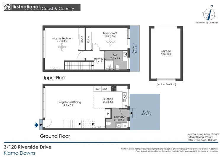 Floorplan of Homely townhouse listing, 3/120 Riverside Drive, Kiama Downs NSW 2533
