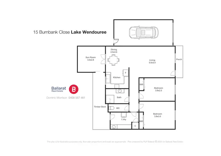 Floorplan of Homely house listing, 15 Burnbank Close, Lake Wendouree VIC 3350