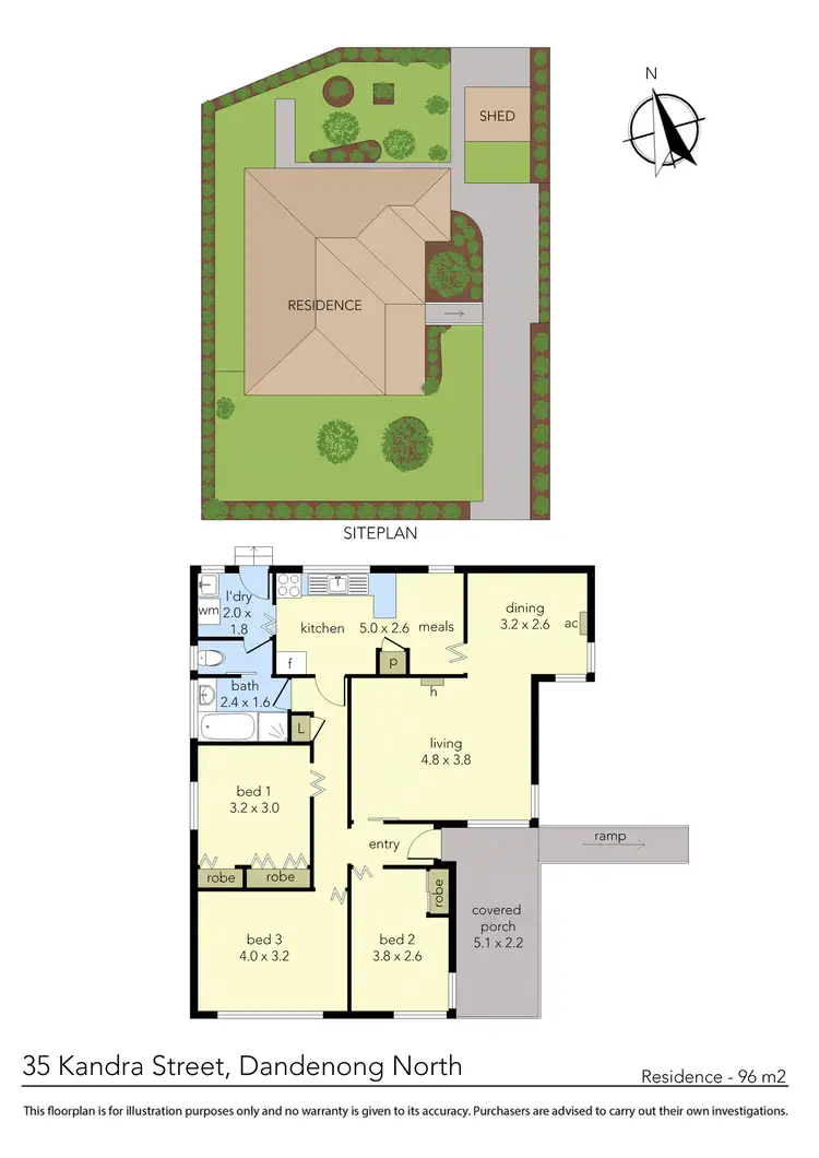 Floorplan of Homely house listing, 35 Kandra Street, Dandenong North VIC 3175