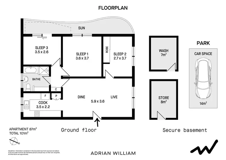 Floorplan of Homely apartment listing, 2/178 Wardell Road, Earlwood NSW 2206