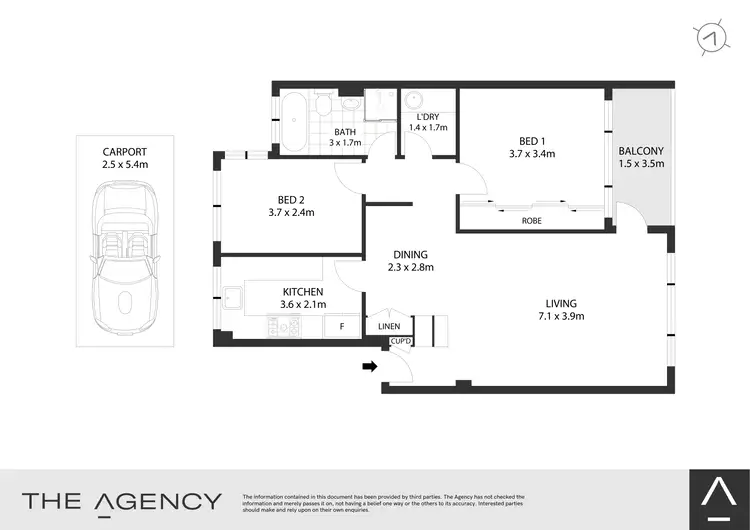 Floorplan of Homely apartment listing, 18/7 Bortfield Drive, Chiswick NSW 2046